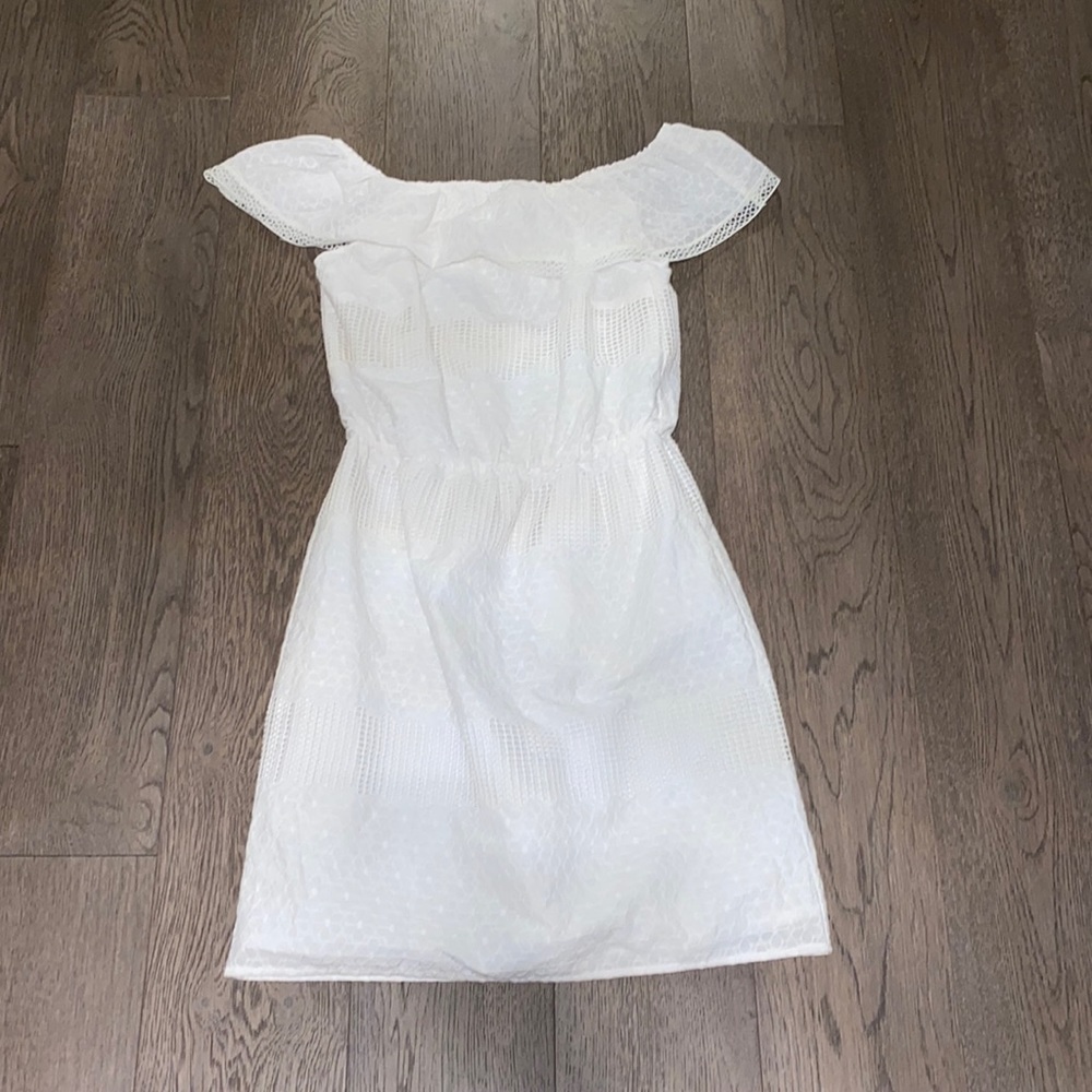 ESPRIT Off The Shoulder Midi Dress. US 04. White.